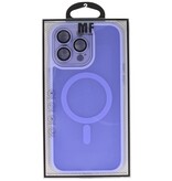 Funda Magsafe Transparente Mate con Protector de Cámara para iPhone 14 Pro Max Púrpura