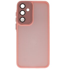 Funda Transparente Mate con Protector de Cámara para Samsung Galaxy A15 Rosa