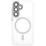 Matte-Transparent with Camera Protector Magsafe Case for Samsung Galaxy S24 FE White