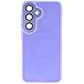 Matte-Transparent with Camera Protector Magsafe Case for Samsung Galaxy S24 FE Purple