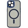 Étui de protection MagSafe en aluminium pour appareil photo iPhone 15 (bleu)