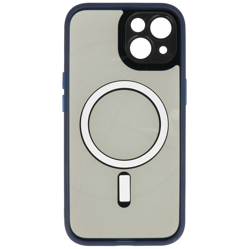 Magsafe Aluminium Camera Beschermer Hoesje voor iPhone 15 Blauw