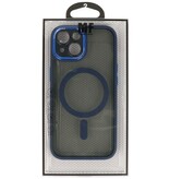 Funda protectora Magsafe de aluminio para cámara de iPhone 15 azul