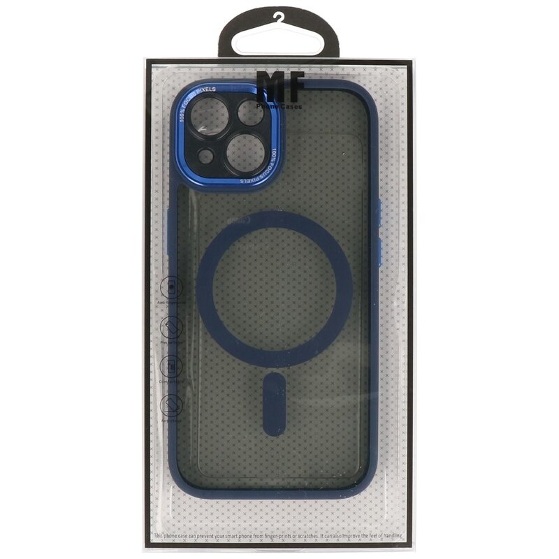 Funda protectora Magsafe de aluminio para cámara de iPhone 15 azul