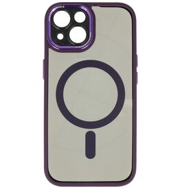 Funda protectora de cámara Magsafe de aluminio para iPhone 15 Morado
