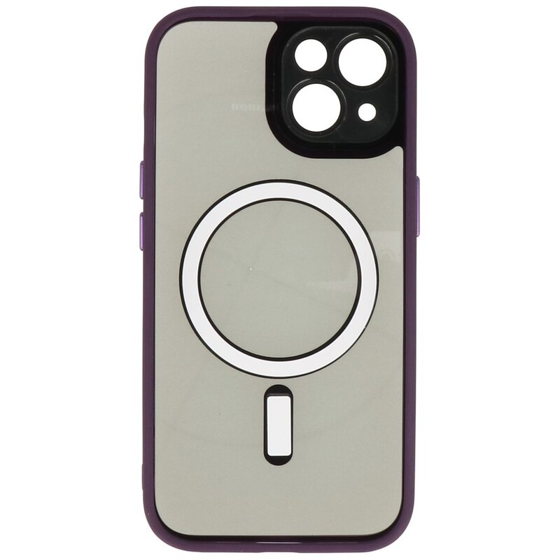 Funda Protectora de Cámara de Aluminio Magsafe para iPhone 15 Púrpura