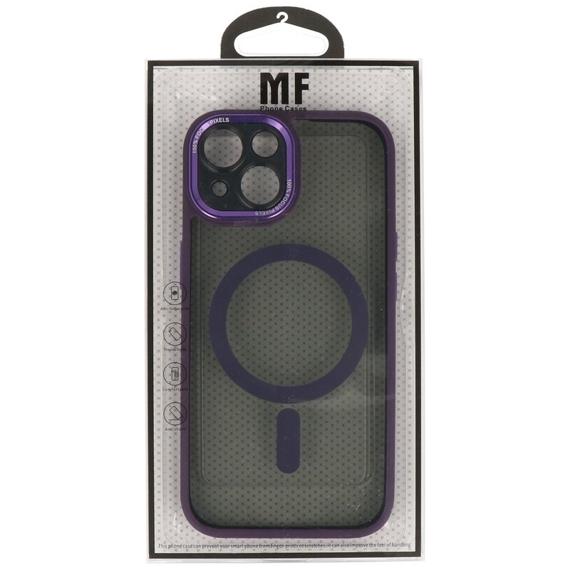 Funda Protectora de Cámara de Aluminio Magsafe para iPhone 15 Púrpura