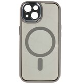 Custodia protettiva per fotocamera Magsafe in alluminio per iPhone 15 grigio