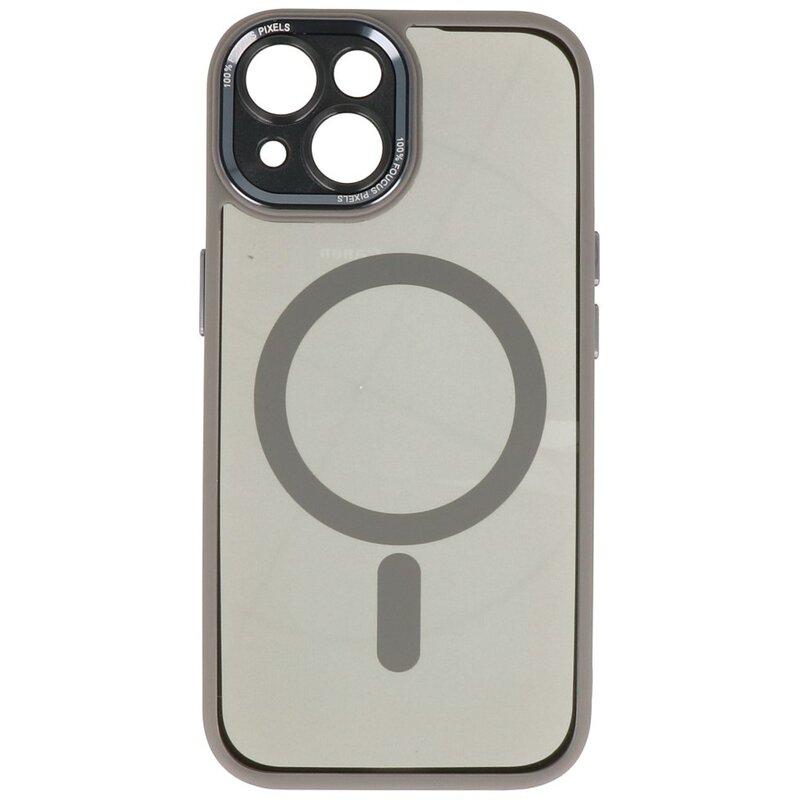 Custodia protettiva per fotocamera Magsafe in alluminio per iPhone 15 grigio