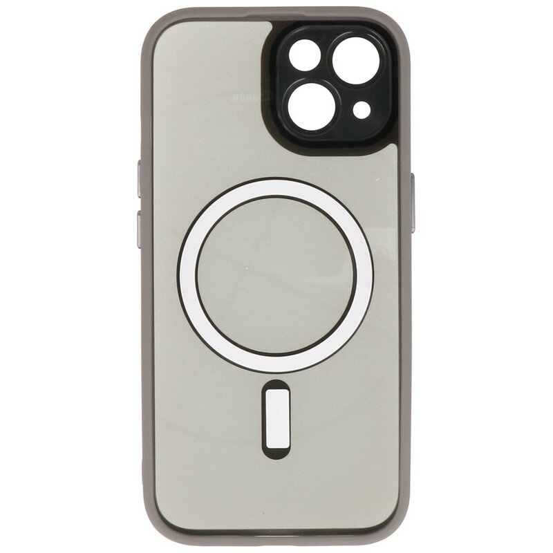 Magsafe Aluminium Camera Beschermer Hoesje voor iPhone 15 Grijs