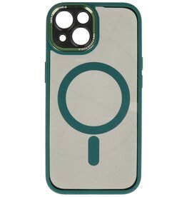Étui de protection MagSafe en aluminium pour appareil photo iPhone 15, vert foncé
