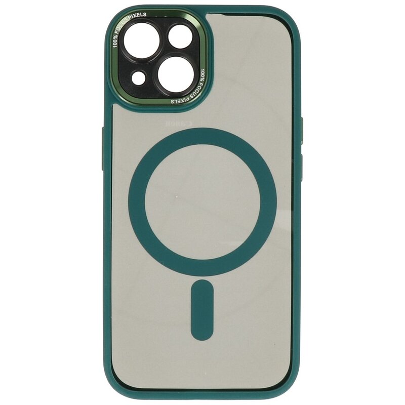 Étui de protection MagSafe en aluminium pour appareil photo iPhone 15, vert foncé