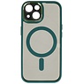 Étui de protection MagSafe en aluminium pour appareil photo iPhone 15, vert foncé