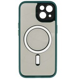 Funda protectora Magsafe de aluminio para cámara de iPhone 15, color verde oscuro