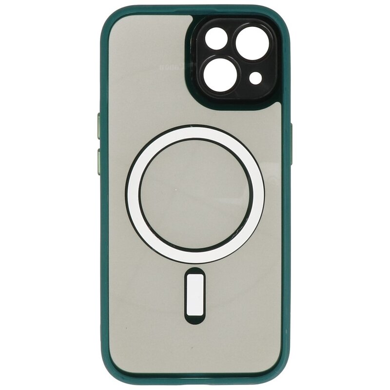 Étui de protection MagSafe en aluminium pour appareil photo iPhone 15, vert foncé