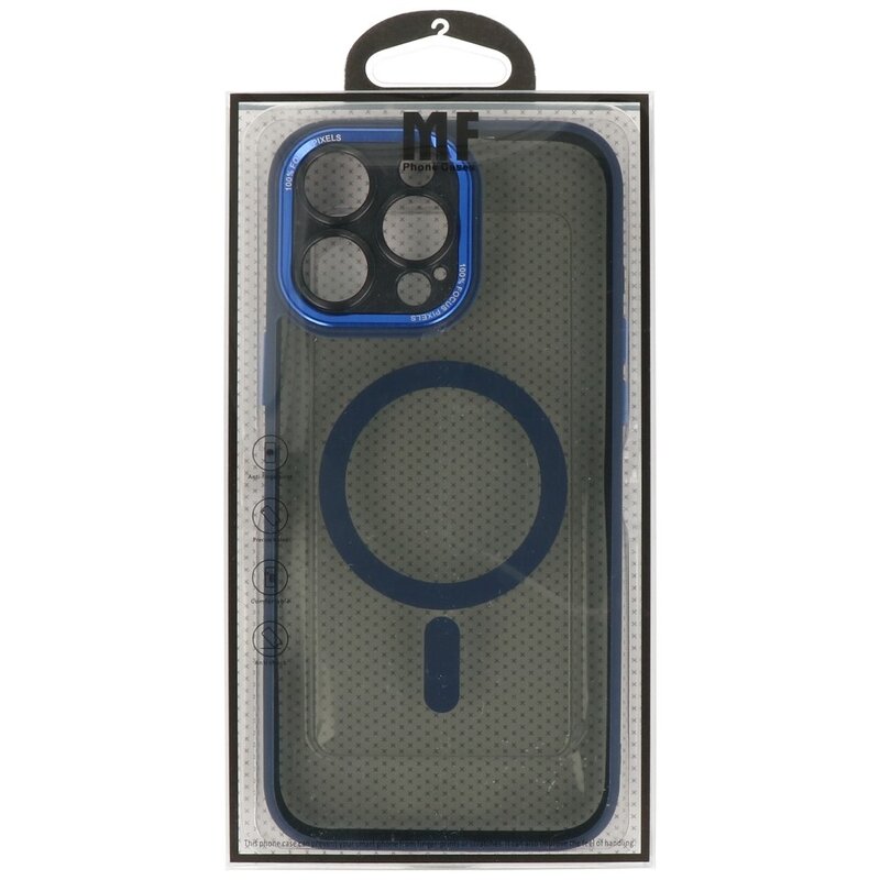 Funda protectora Magsafe de aluminio para cámara de iPhone 15 Pro, color azul