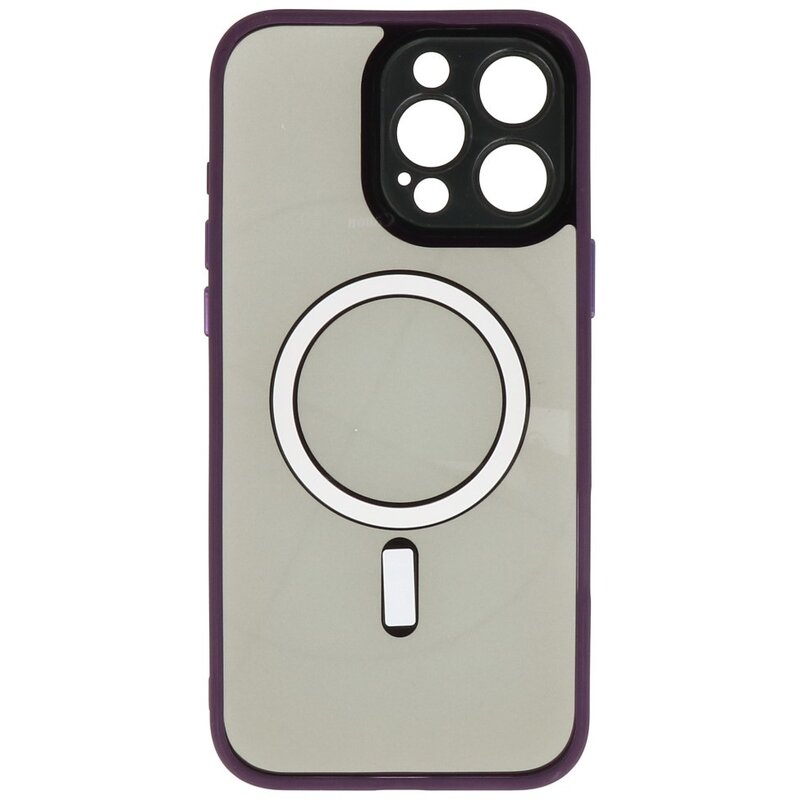 Custodia protettiva per fotocamera Magsafe in alluminio per iPhone 15 Pro viola
