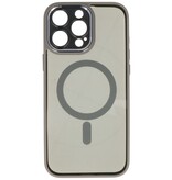 Custodia protettiva per fotocamera in alluminio Magsafe per iPhone 15 Pro Max grigia