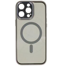 Étui de protection MagSafe en aluminium pour appareil photo iPhone 15 Pro Max, gris