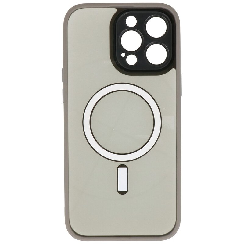 Étui de protection MagSafe en aluminium pour appareil photo iPhone 15 Pro Max, gris