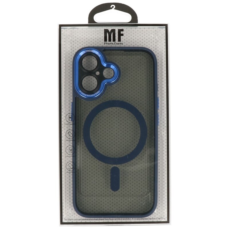 Funda protectora Magsafe de aluminio para cámara de iPhone 16 azul