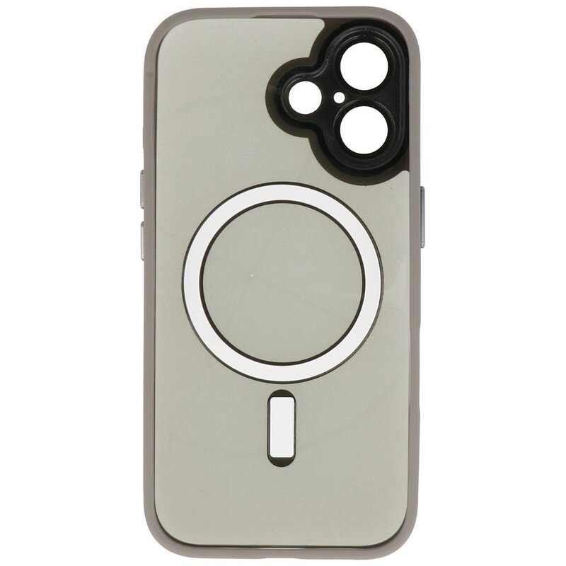 Custodia protettiva per fotocamera in alluminio Magsafe per iPhone 16 grigia