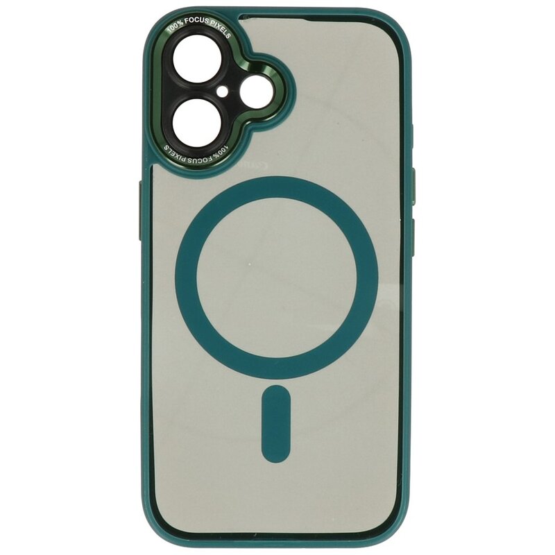 Funda protectora Magsafe de aluminio para cámara de iPhone 16, color verde oscuro