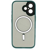 Magsafe Aluminium Camera Beschermer Hoesje voor iPhone 16 Donker Groen