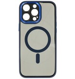 Magsafe Aluminium Camera Beschermer Hoesje voor iPhone 16 Pro Blauw