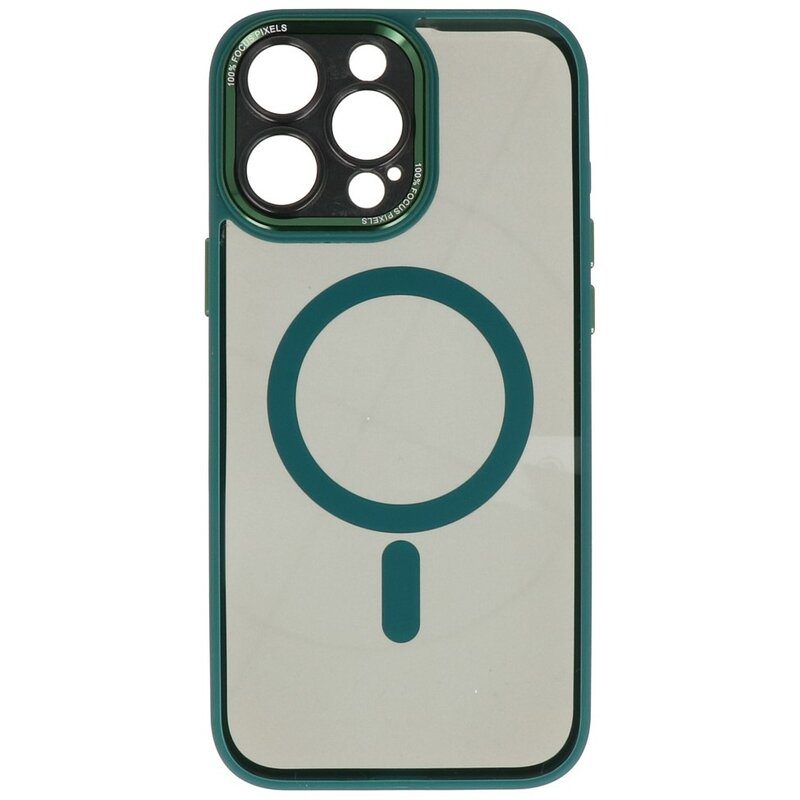 Funda protectora de cámara de aluminio Magsafe para iPhone 16 Pro Max Verde oscuro