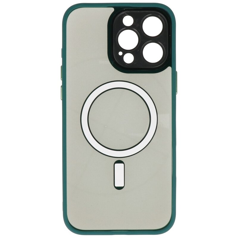 Funda protectora de cámara de aluminio Magsafe para iPhone 16 Pro Max Verde oscuro