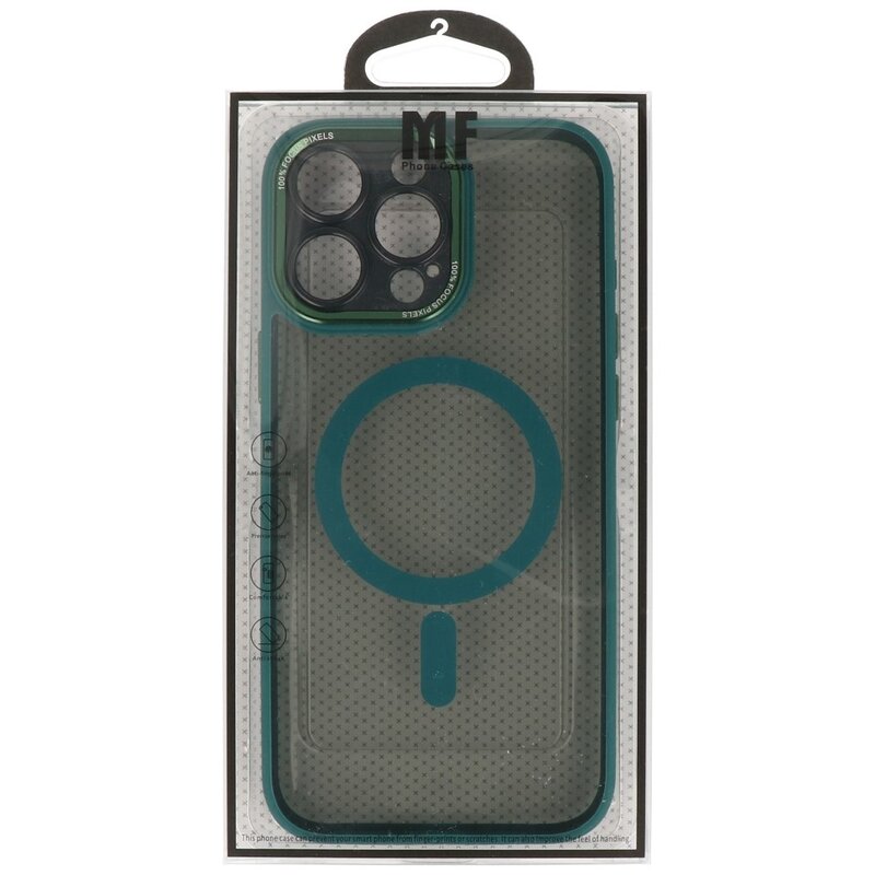 Funda protectora de cámara de aluminio Magsafe para iPhone 16 Pro Max Verde oscuro