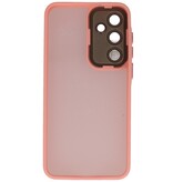 Matte-Transparent with Camera Protector Case for Samsung Galaxy A16 Pink