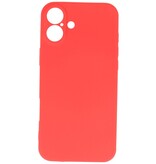 Funda de TPU de color de moda para iPhone 16 Rojo