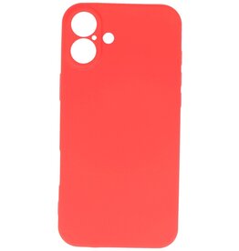 Funda de TPU de color de moda para iPhone 16 Rojo