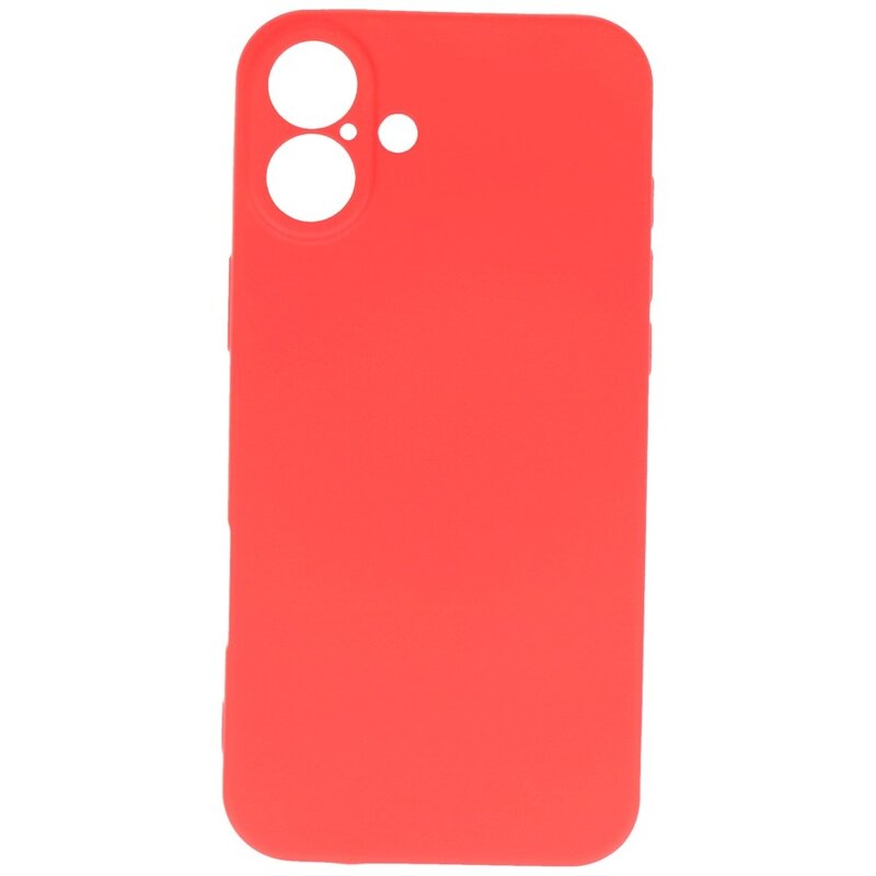 Funda de TPU de color de moda para iPhone 16 Rojo