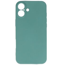 Custodia in TPU colorata alla moda per iPhone 16 verde scuro