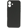 Funda de TPU de color de moda para iPhone 16 Plus Negro