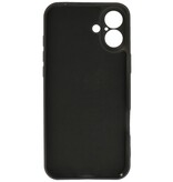 Funda de TPU de color de moda para iPhone 16 Plus Negro