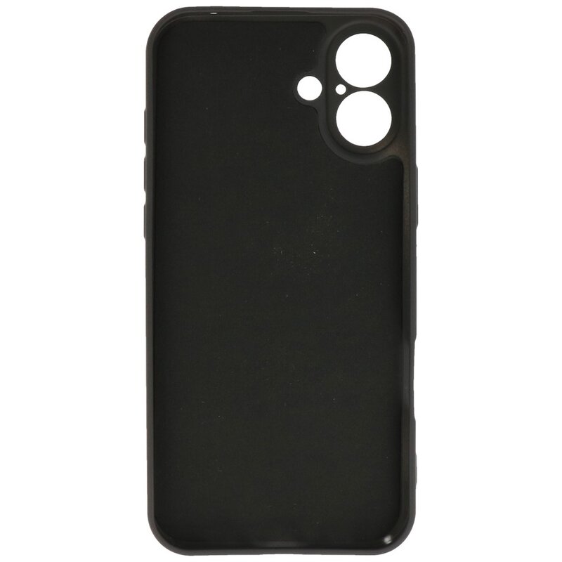 Funda de TPU de color de moda para iPhone 16 Plus Negro