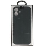 Funda de TPU de color de moda para iPhone 16 Plus Negro