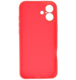 Funda de TPU de color de moda para iPhone 16 Plus Rojo