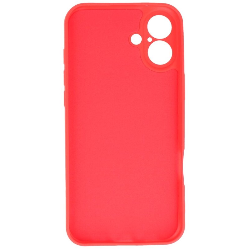 Funda de TPU de color de moda para iPhone 16 Plus Rojo