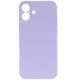 Funda de TPU de color de moda para iPhone 16 Plus Púrpura