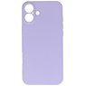 Funda de TPU de color de moda para iPhone 16 Plus Púrpura