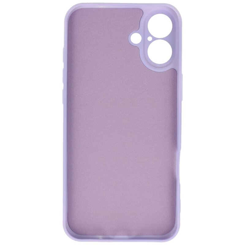 Funda de TPU de color de moda para iPhone 16 Plus Púrpura