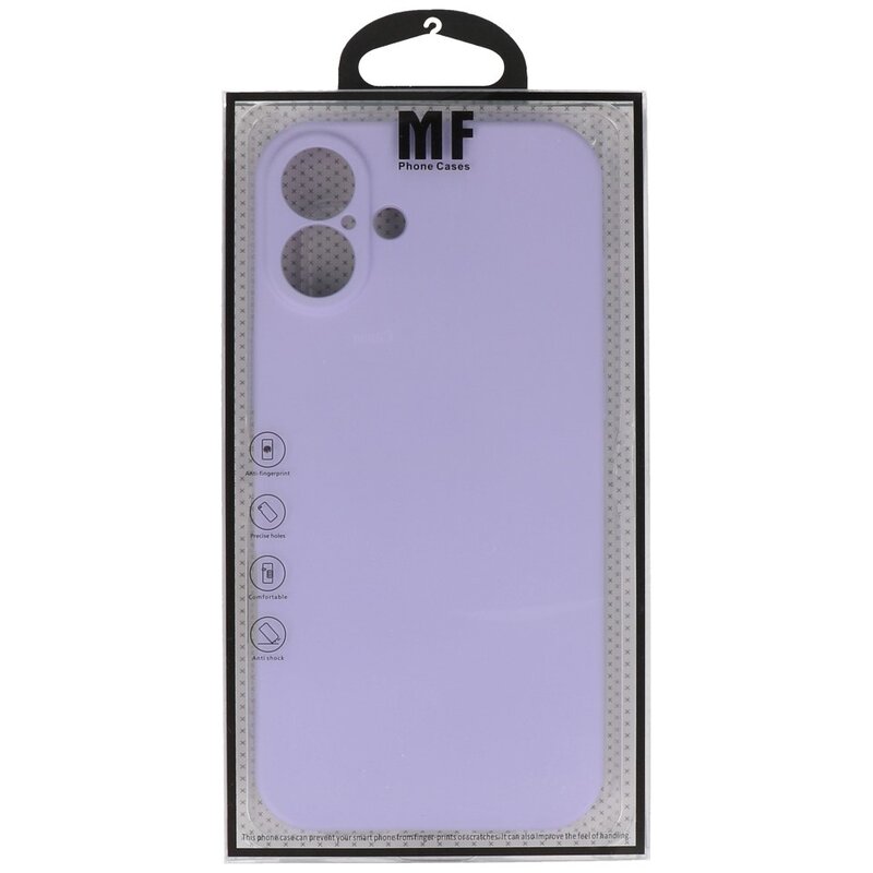 Funda de TPU de color de moda para iPhone 16 Plus Púrpura