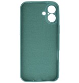 Funda de TPU de color de moda para iPhone 16 Plus Verde oscuro