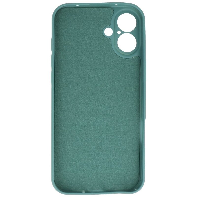 Funda de TPU de color de moda para iPhone 16 Plus Verde oscuro