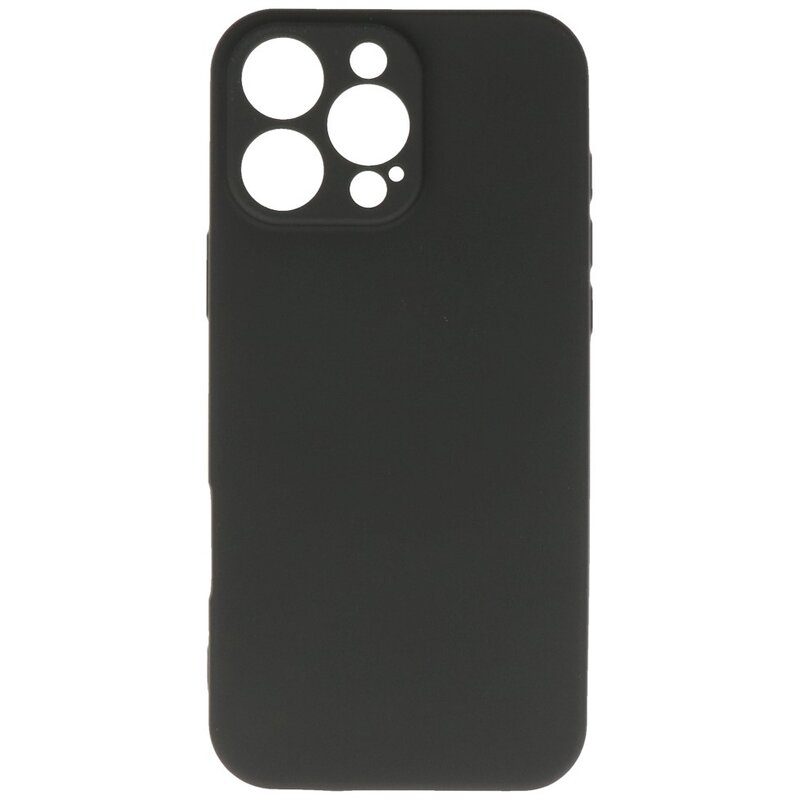 Funda de TPU de color de moda para iPhone 16 Pro Max Negro